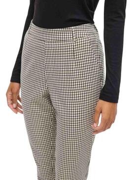 Pantaloni Vila Vivarone a quadri stampati per donna.