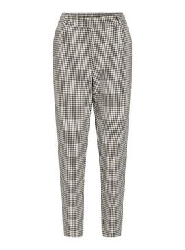 Pantaloni Vila Vivarone a quadri stampati per donna.