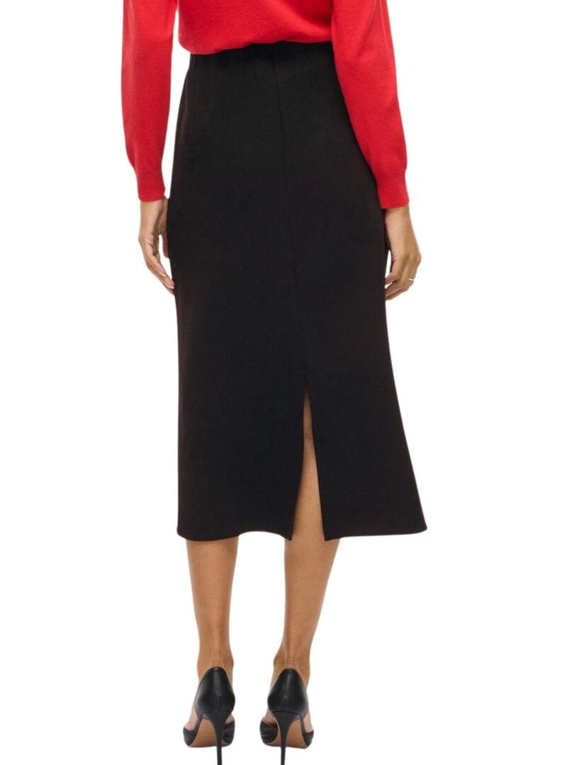 Gonna Vila Visiffi nera midi per donna