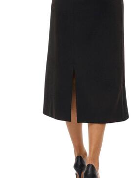 Gonna Vila Visiffi nera midi per donna