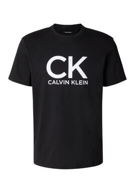 Maglietta Calvin Klein Graphic nera per uomo.