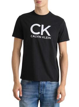 Maglietta Calvin Klein Graphic nera per uomo.
