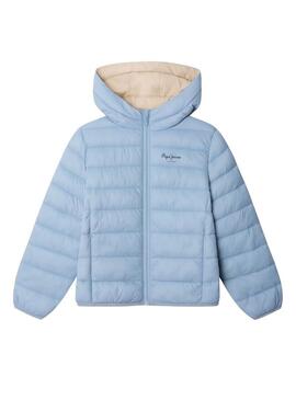 Giacca trapuntata blu Pepe Jeans Dahlia per bambina.