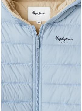 Giacca trapuntata blu Pepe Jeans Dahlia per bambina.