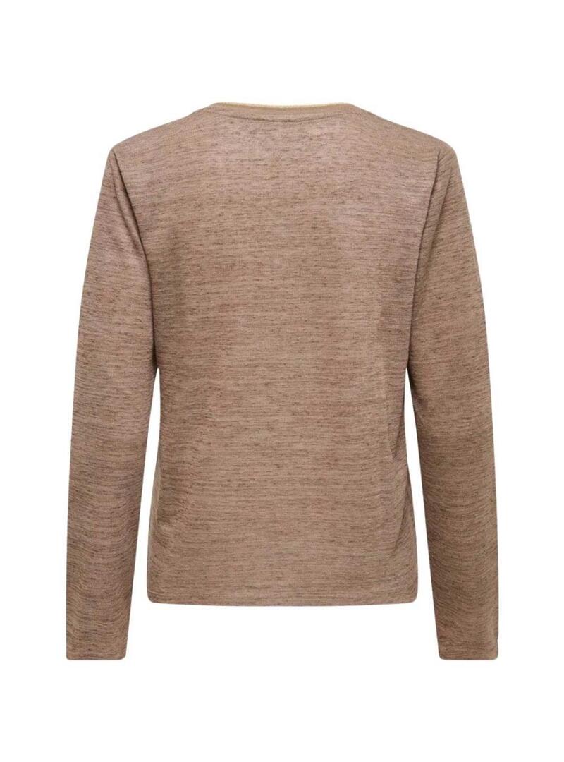 Maglietta Only Beatrice color cammello per donna