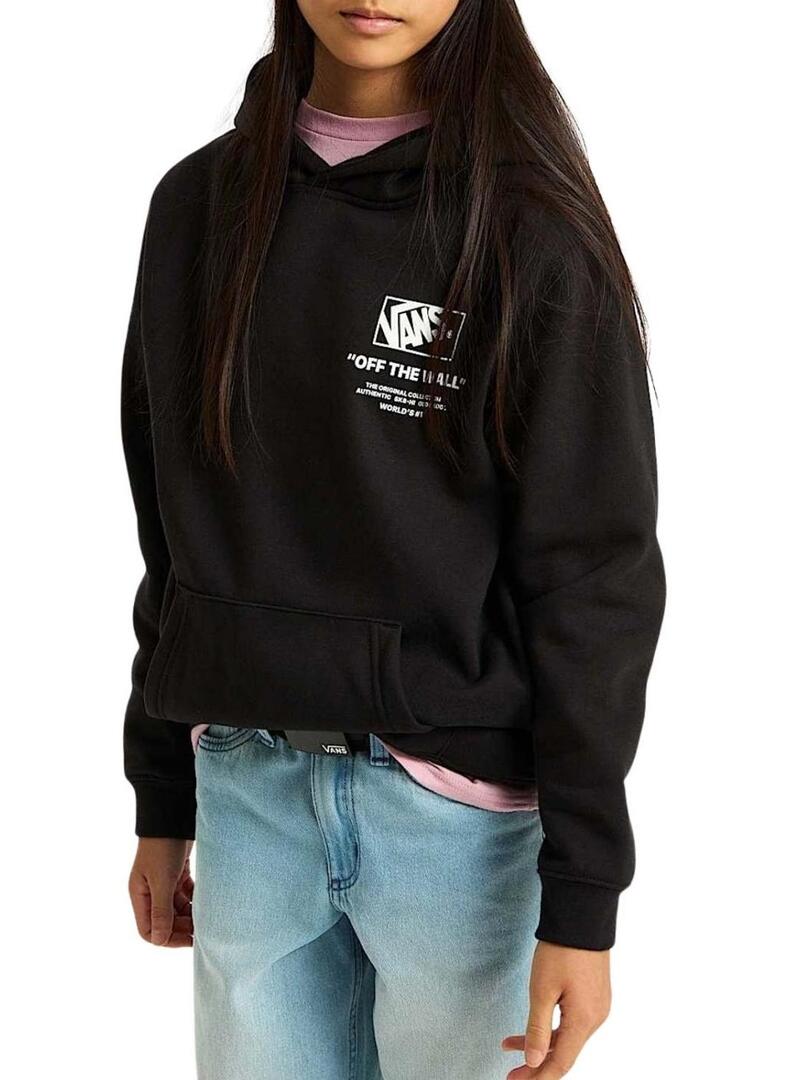 Maglione Vans Stockpile nero per ragazze e ragazzi.