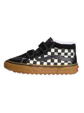 Scarpe Vans SK8-Mid nere per bambina e bambino.