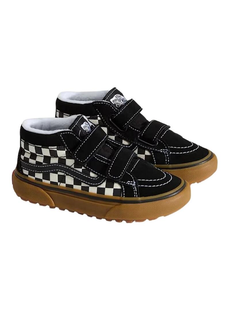 Scarpe Vans SK8-Mid nere per bambina e bambino.