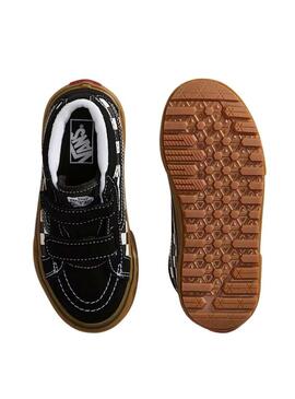 Scarpe Vans SK8-Mid nere per bambina e bambino.