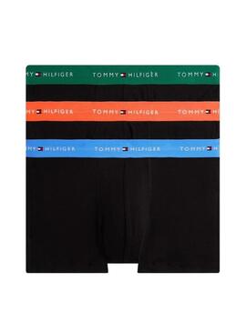 Pacco di 3 mutande Tommy Hilfiger Trunk Signature nere per uomo
