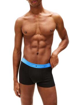 Pacco di 3 mutande Tommy Hilfiger Trunk Signature nere per uomo