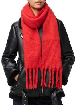 Sciarpa Pieces Bea Narrow rossa per donna