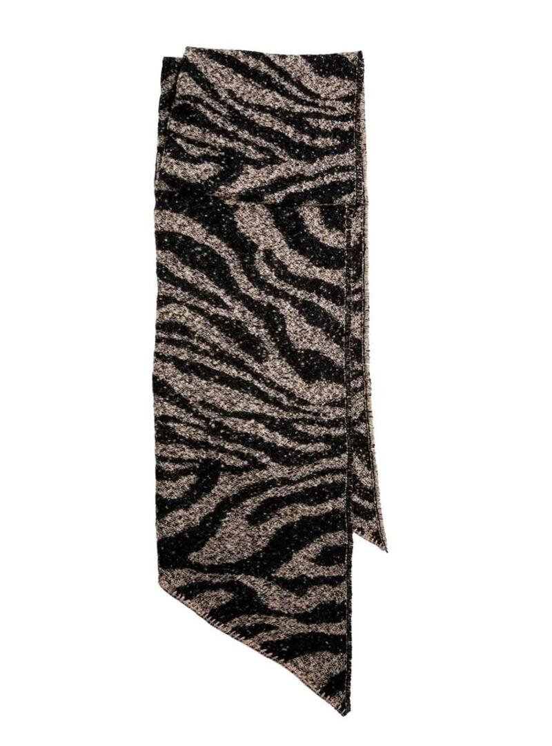 Sciarpa Pieces Pyron strutturata zebrata da donna
