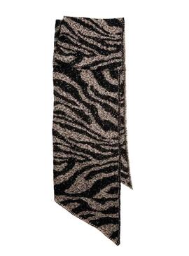 Sciarpa Pieces Pyron strutturata zebrata da donna