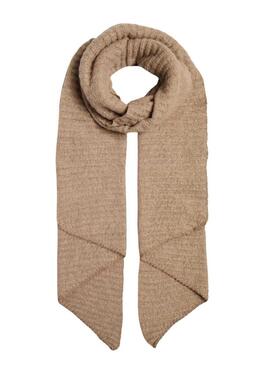 Sciarpa Pieces Pyron strutturata beige per donna