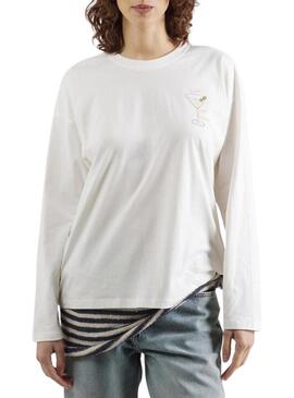 Maglietta bianca a manica lunga Only Vivvi per donna