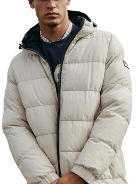 Piumino El Pulpo imbottito Artico reversibile beige e blu marino per uomo