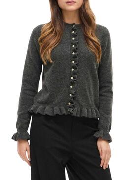 Giacca Vila Vijacia con balze grigia per donna