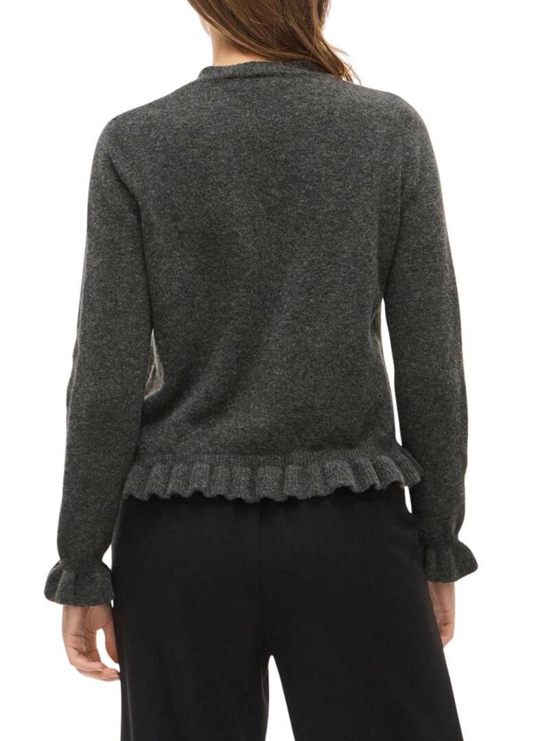 Giacca Vila Vijacia con balze grigia per donna