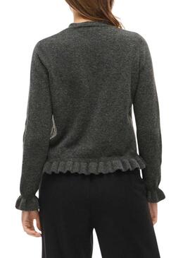 Giacca Vila Vijacia con balze grigia per donna