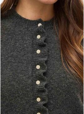 Giacca Vila Vijacia con balze grigia per donna