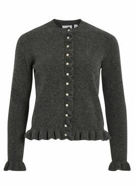 Giacca Vila Vijacia con balze grigia per donna