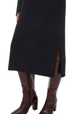 Abito Vila Vilassia in maglia collo alto nero per donna