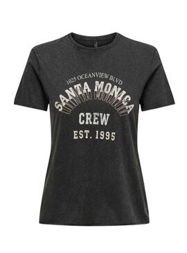 Maglietta Only Lucy nera regular per donna