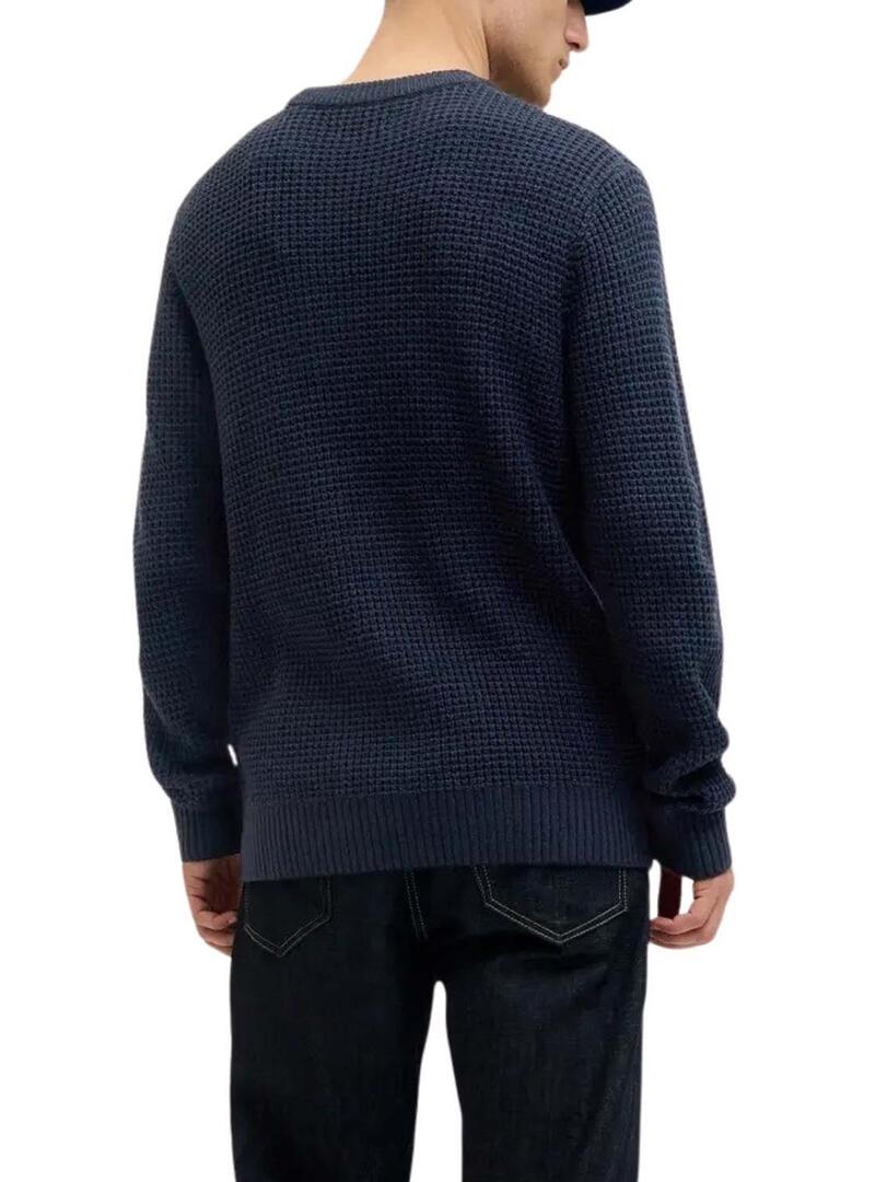 Felpa blu scuro Jersey Jack and Jones Global per uomo