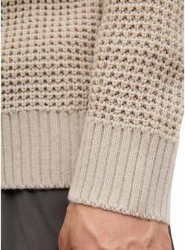 Maglione Jack and Jones Global beige per uomo