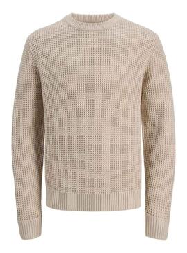 Maglione Jack and Jones Global beige per uomo
