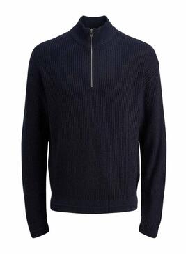 Maglia Jack and Jones Kaito Zip blu scuro per uomo