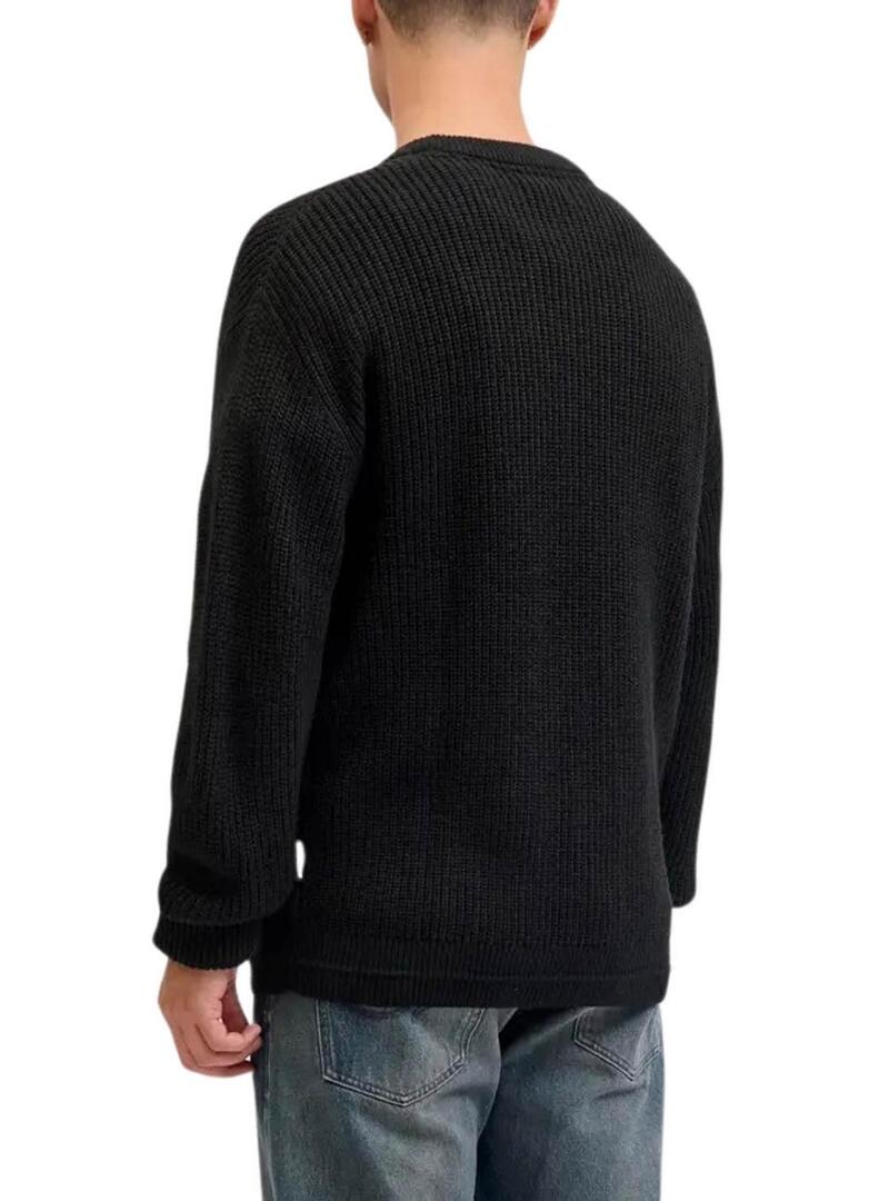 Maglia nera da uomo Jersey Jack and Jones Kaito