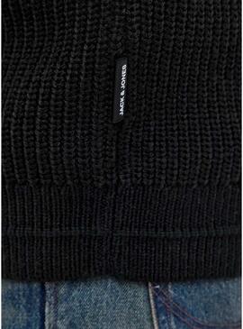 Maglia nera da uomo Jersey Jack and Jones Kaito