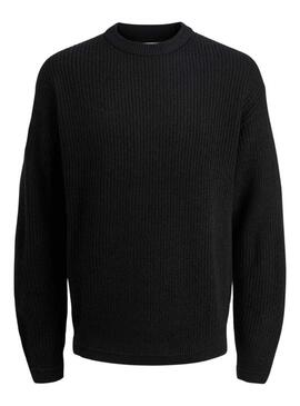 Maglia nera da uomo Jersey Jack and Jones Kaito