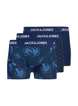 Pacco di mutande Jack and Jones Anthony blu per uomo