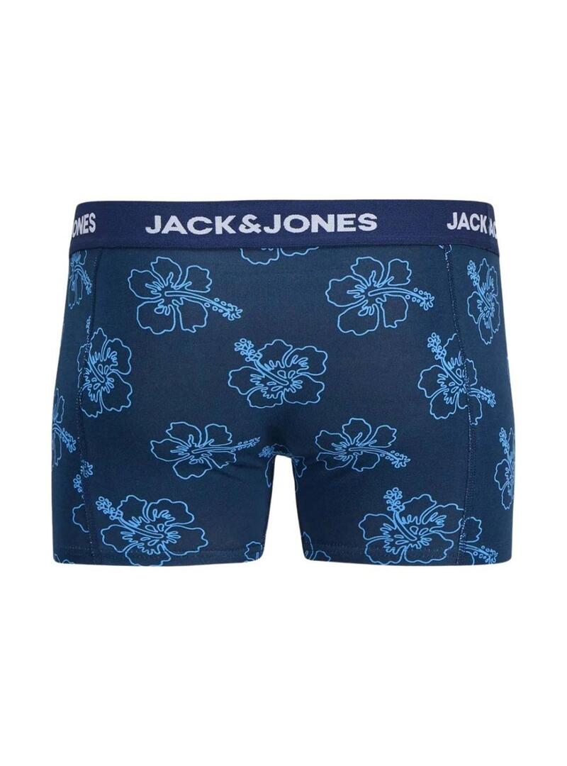 Pacco di mutande Jack and Jones Anthony blu per uomo