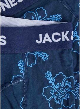Pacco di mutande Jack and Jones Anthony blu per uomo