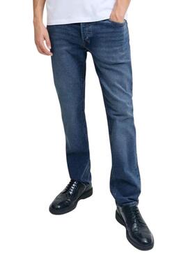 Pantaloni di jeans Jack and Jones Tim blu per uomo.