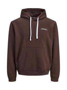 Felpa Jack and Jones Cocover marrone per uomo