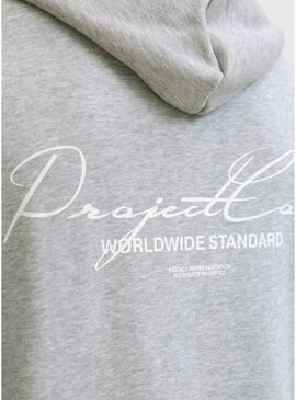 Felpa Jack and Jones Cocover grigia per uomo