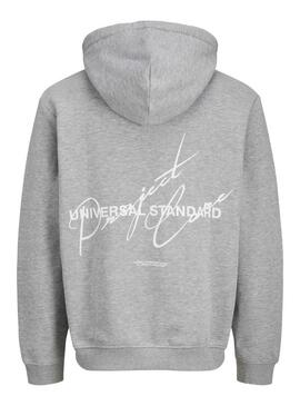 Felpa Jack and Jones Cocover grigia per uomo