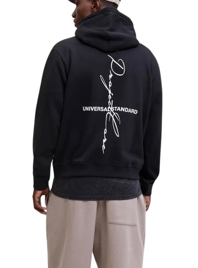 Felpa Jack and Jones Cocover nera per uomo