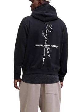 Felpa Jack and Jones Cocover nera per uomo