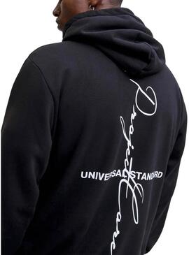 Felpa Jack and Jones Cocover nera per uomo