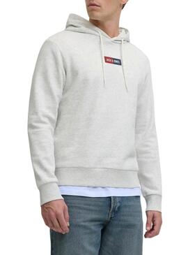 Felpa Jack and Jones grigia per uomo