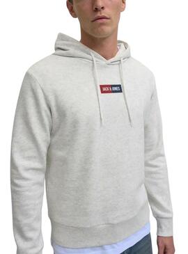 Felpa Jack and Jones grigia per uomo