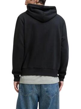 Felpa Jack and Jones nera per uomo