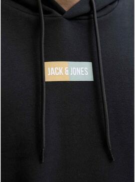 Felpa Jack and Jones nera per uomo