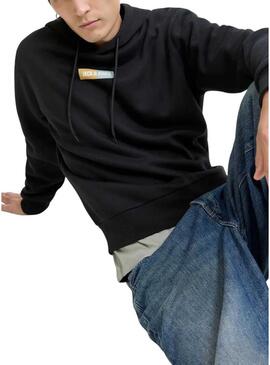 Felpa Jack and Jones nera per uomo